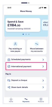 Tap international payments