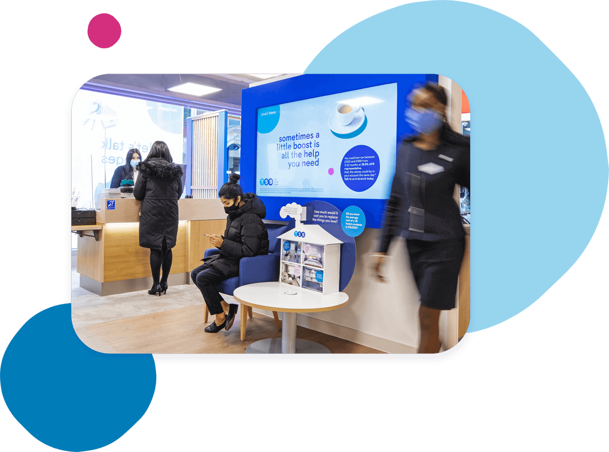People in a TSB branch